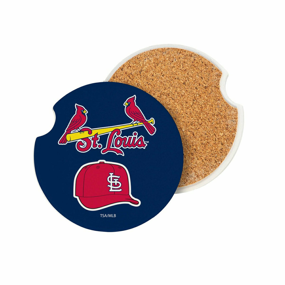 St Louis Cardinals Car Coaster Set, 2pc, MLB, Home