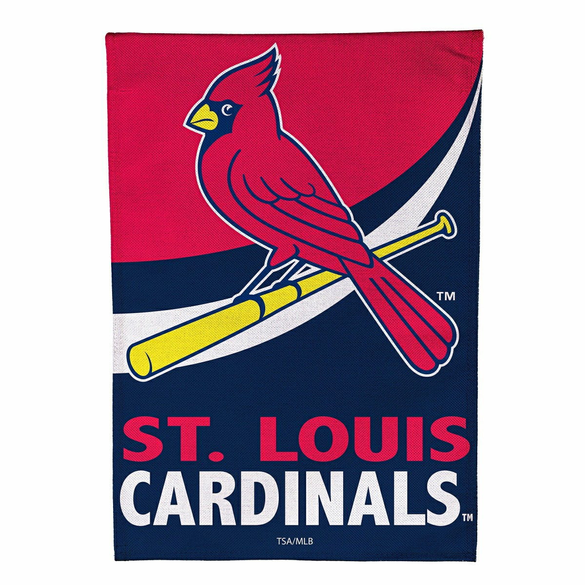 St Louis Cardinals Burlap House Flag, MLB, Home