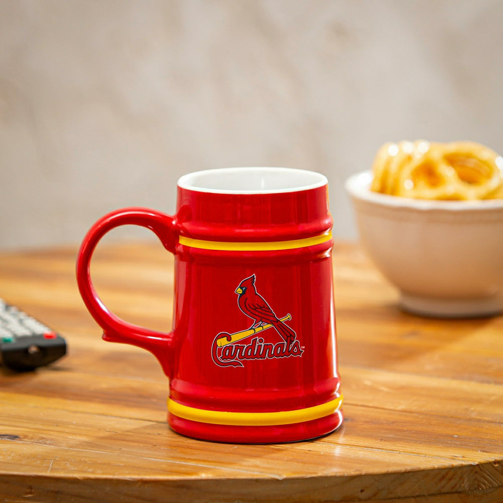 St Louis Cardinals Ceramic Stein Cup, 24oz, MLB, Home