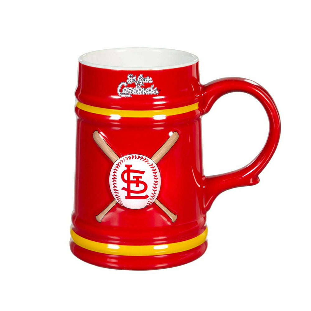 St Louis Cardinals Ceramic Stein Cup, 24oz, MLB, Home