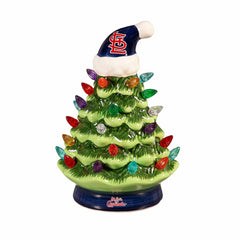 St Louis Cardinals 8" LED Ceramic Christmas Tree, MLB, Home