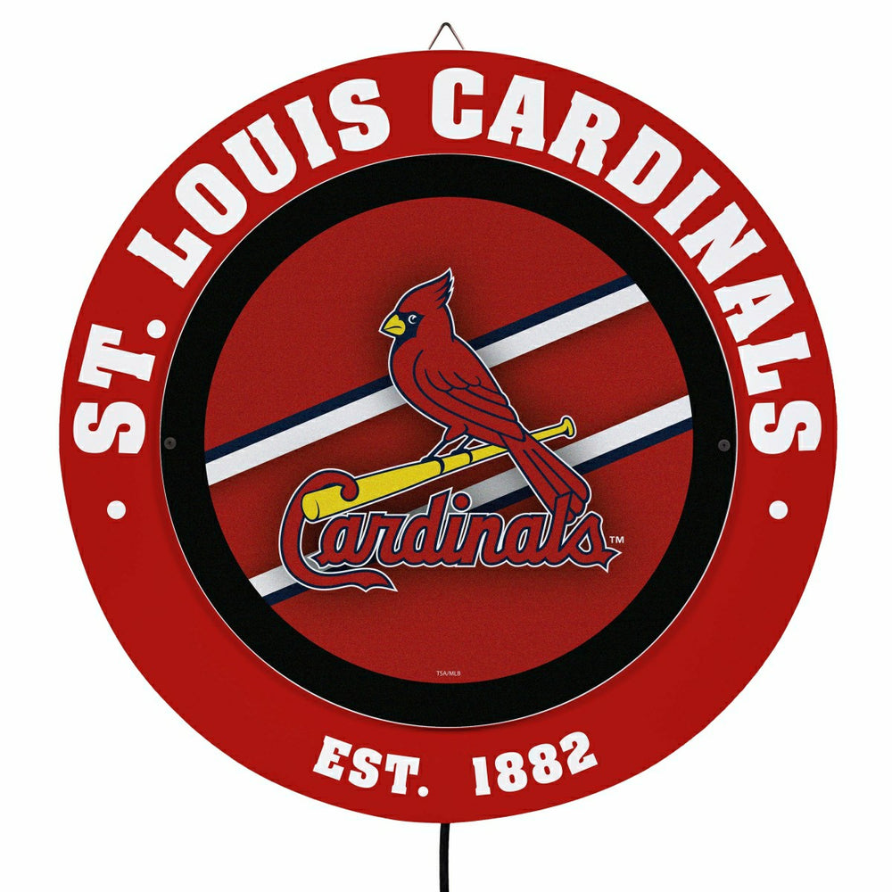 St Louis Cardinals, Metal Lite, Round, MLB
