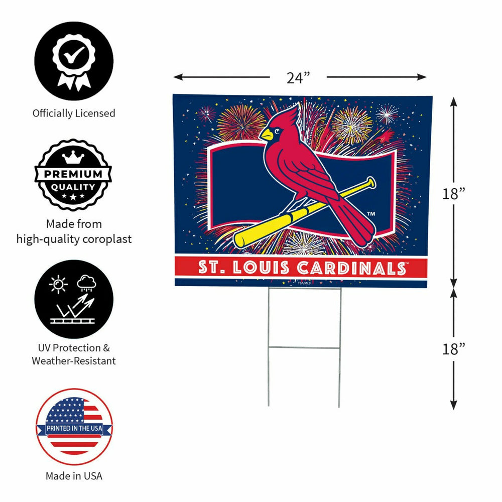 St Louis Cardinals Yard Sign, Patriotic, MLB, Home
