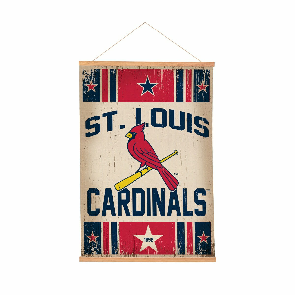 St Louis Cardinals, Canvas Wall Tapestry, Medium, 36x24, MLB, Home