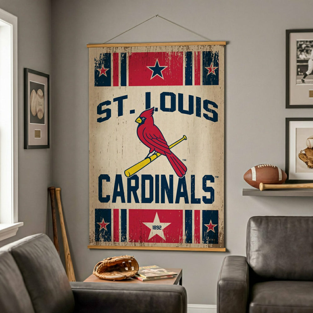 St Louis Cardinals, Canvas Wall Tapestry, Large, 54x36, MLB, Home