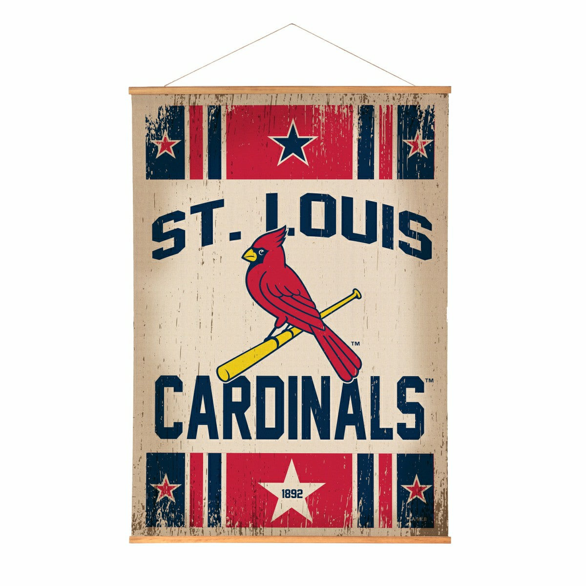 St Louis Cardinals, Canvas Wall Tapestry, Large, 54x36, MLB, Home