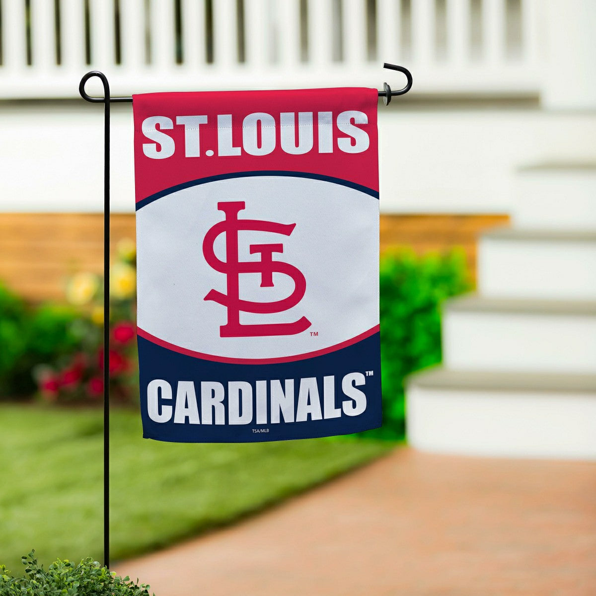St Louis Cardinals Suede Garden Flag, MLB