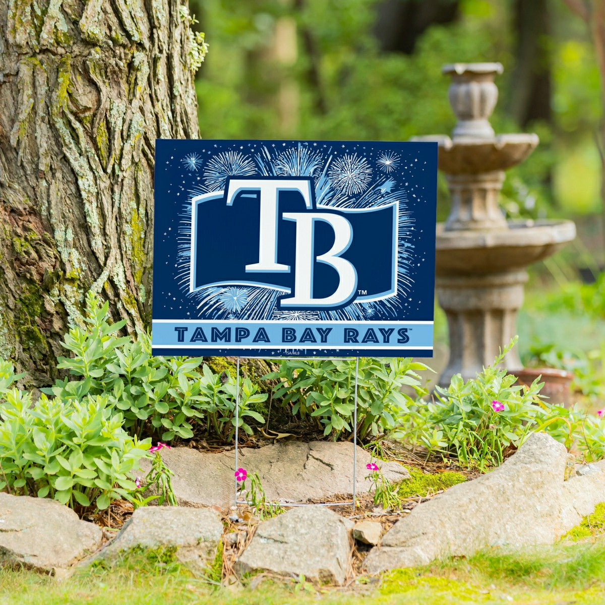 Tampa Bay Rays Yard Sign, Patriotic, MLB, Home