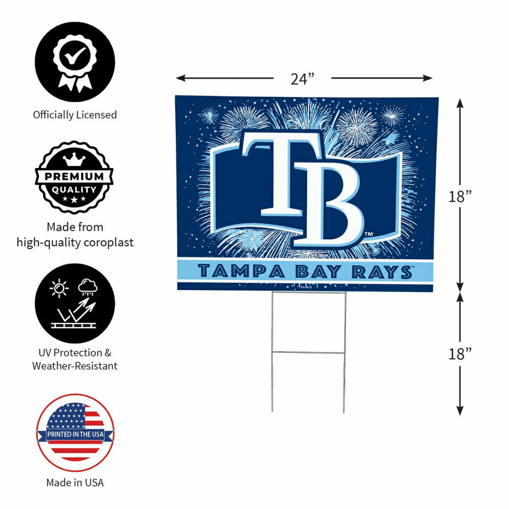 Tampa Bay Rays Yard Sign, Patriotic, MLB, Home