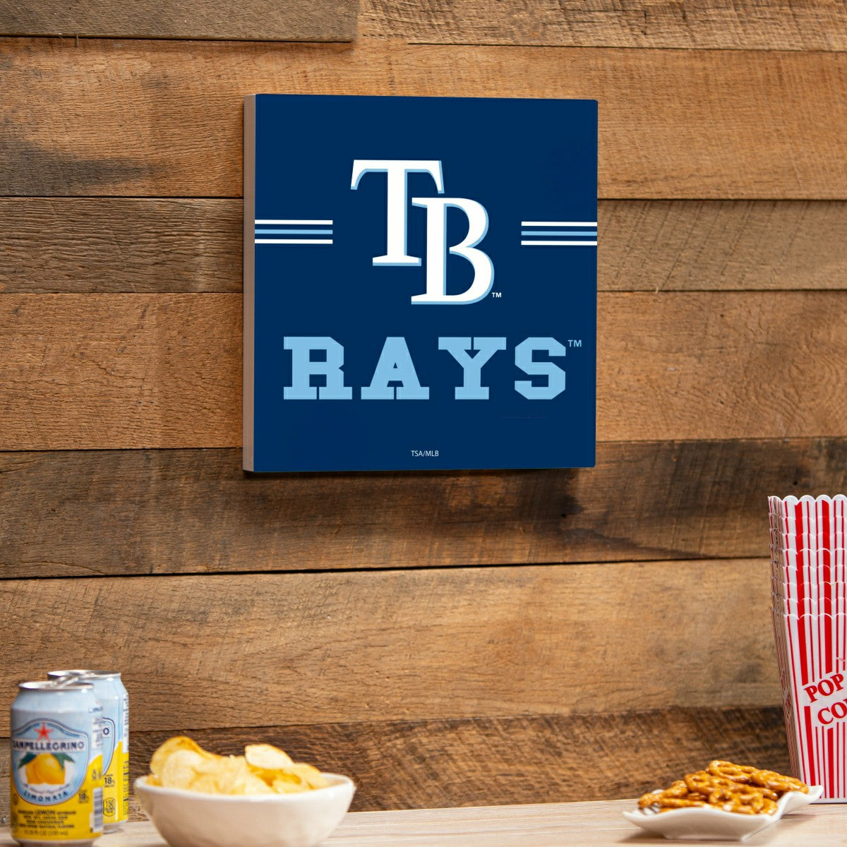 Tampa Bay Rays Wood Wall Sign, 12x12, MLB, Home