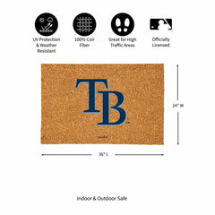 Tampa Bay Rays Large Full Color Coir Mat, 36"x24", MLB
