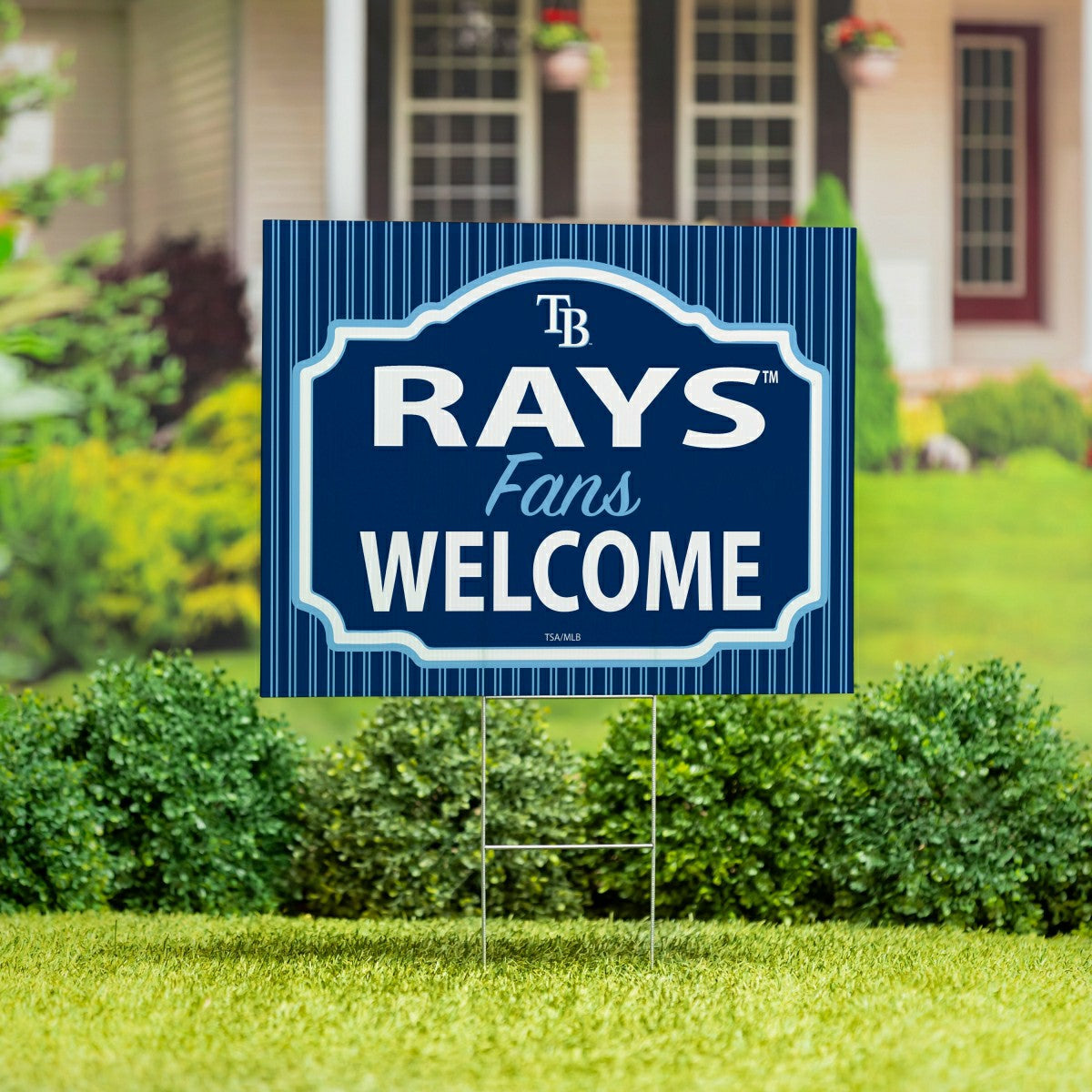 Tampa Bay Rays Coroplast Yard Sign, "Fans Welcome", MLB, Home