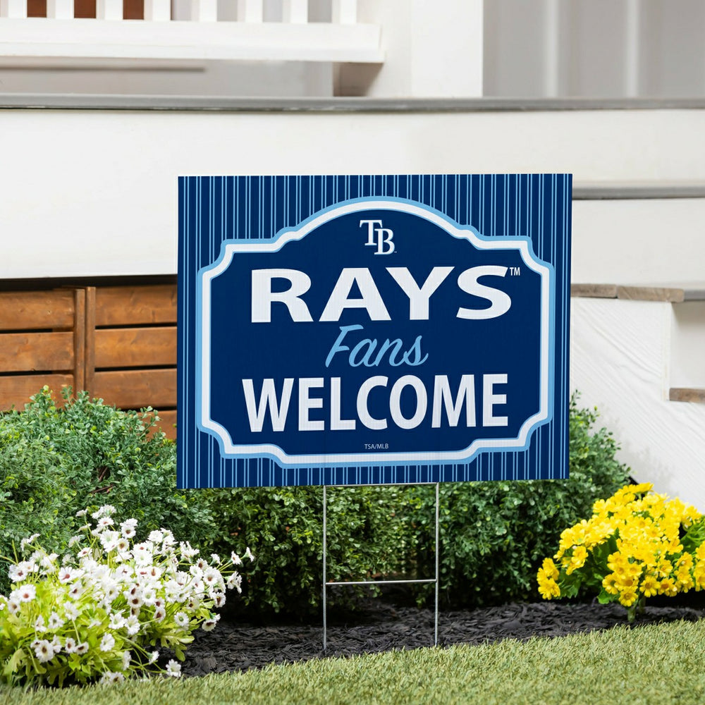 Tampa Bay Rays Coroplast Yard Sign, "Fans Welcome", MLB, Home