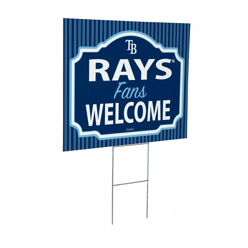 Tampa Bay Rays Coroplast Yard Sign, "Fans Welcome", MLB, Home