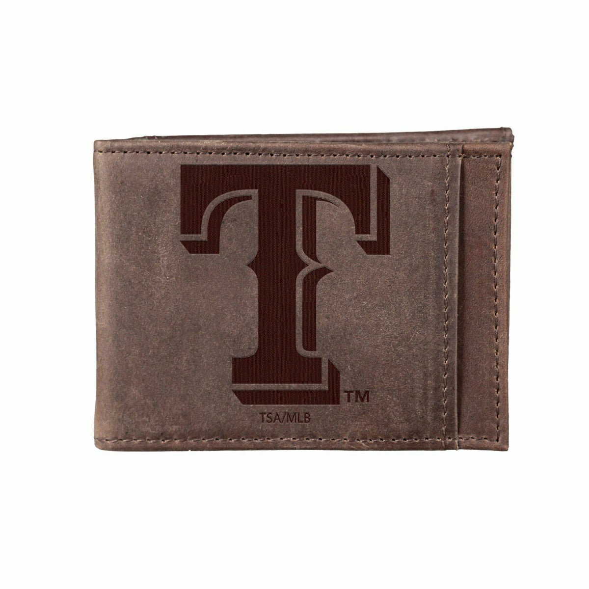 Texas Rangers Front Pocket Wallet w/ RFID Blocking Brown, MLB, Home
