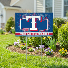 Texas Rangers Yard Sign, Patriotic, MLB, Home