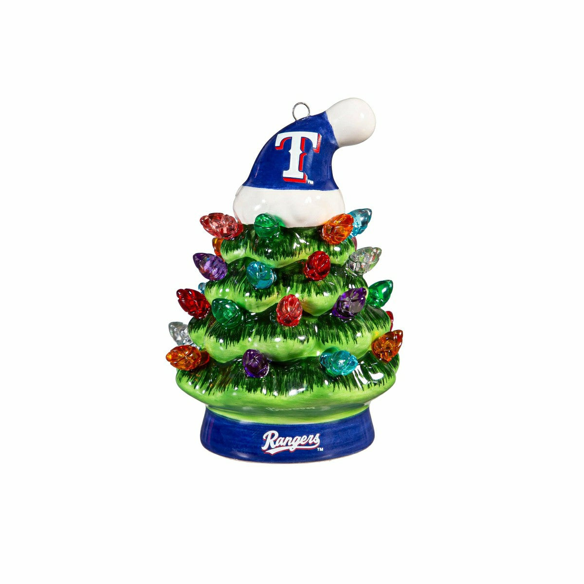 Texas Rangers 4" Mini LED Tabletop Christmas Tree, Set of 2, MLB, Home