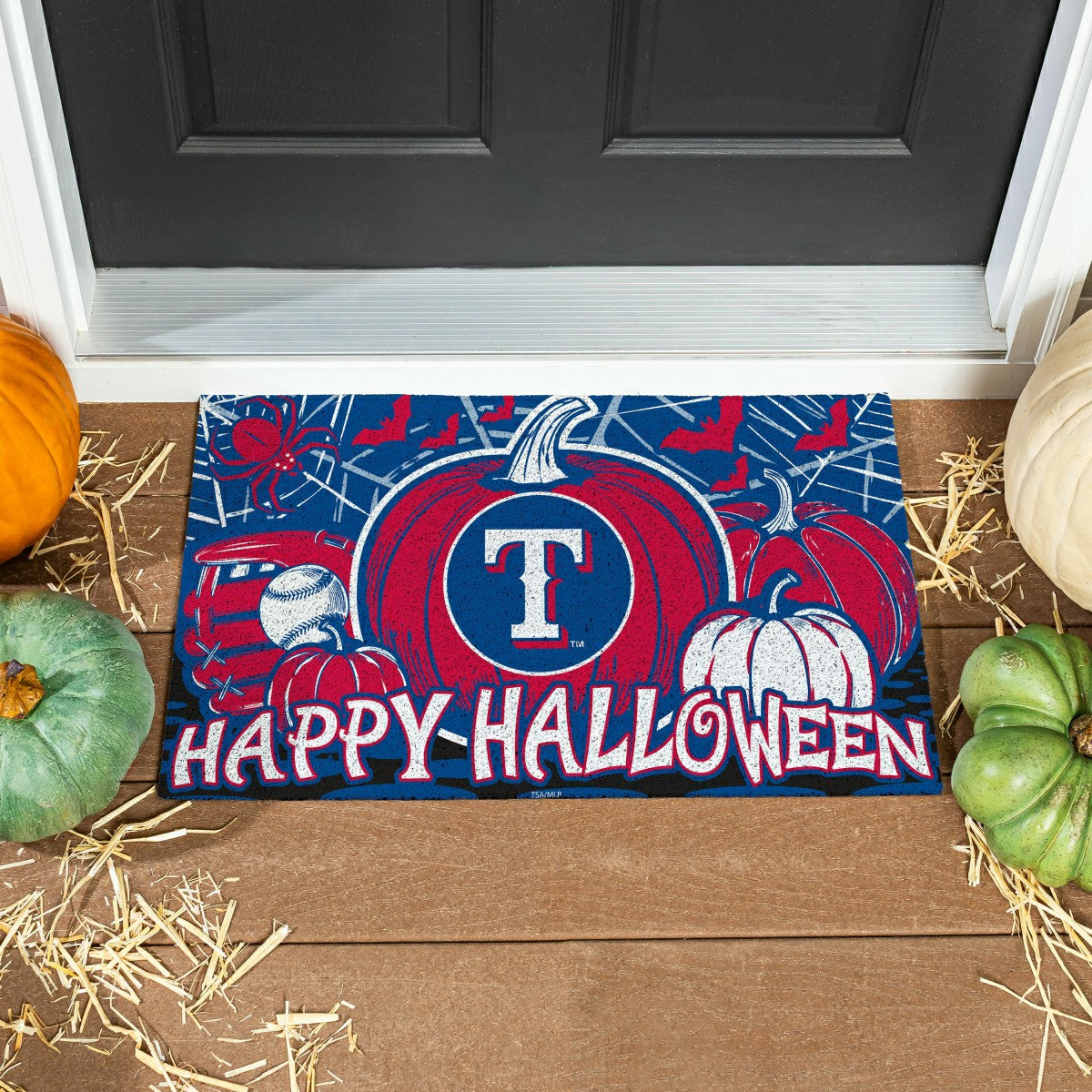 Texas Rangers Halloween PVC Mat, 28"x16", MLB