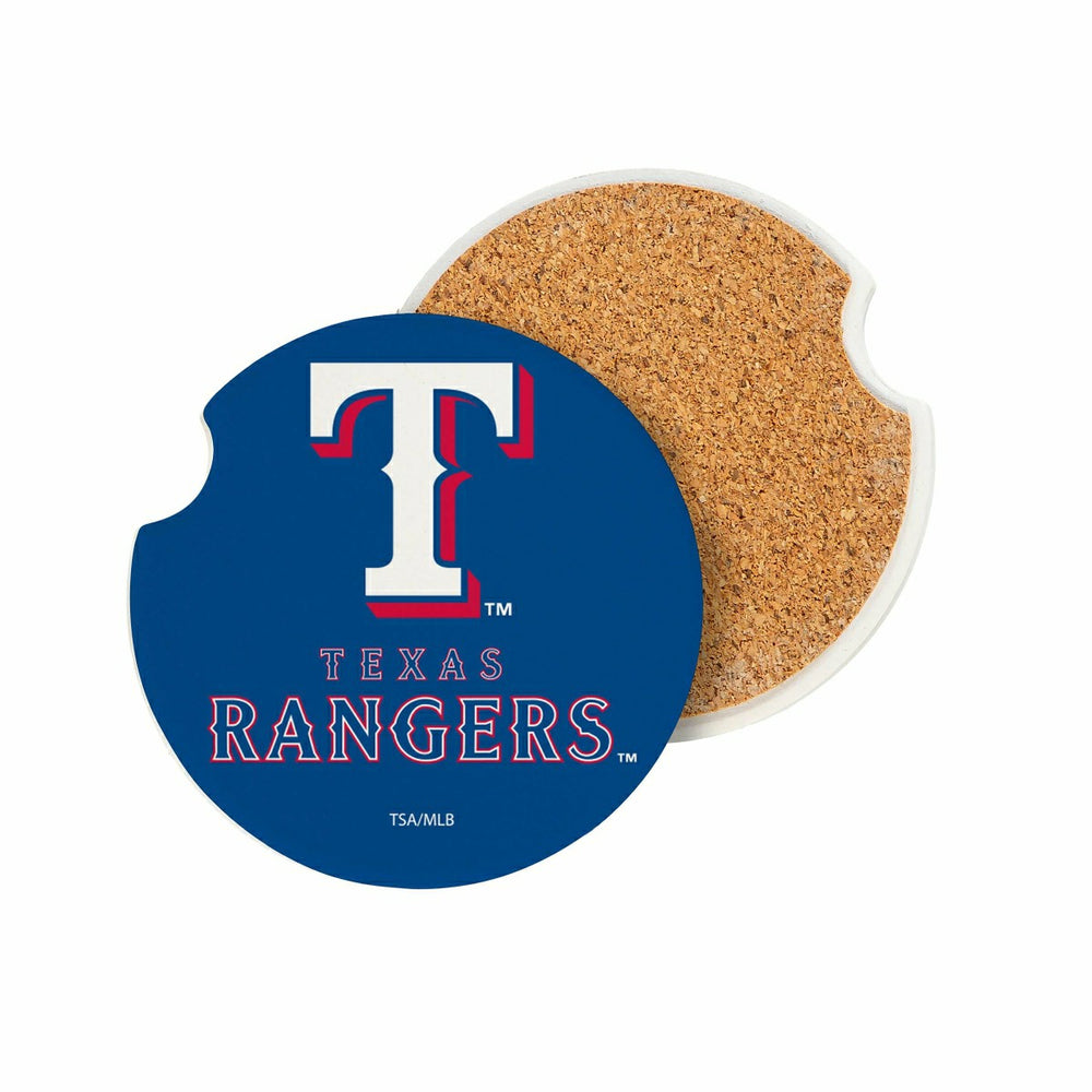 Texas Rangers Car Coaster Set, 2pc, MLB, Home