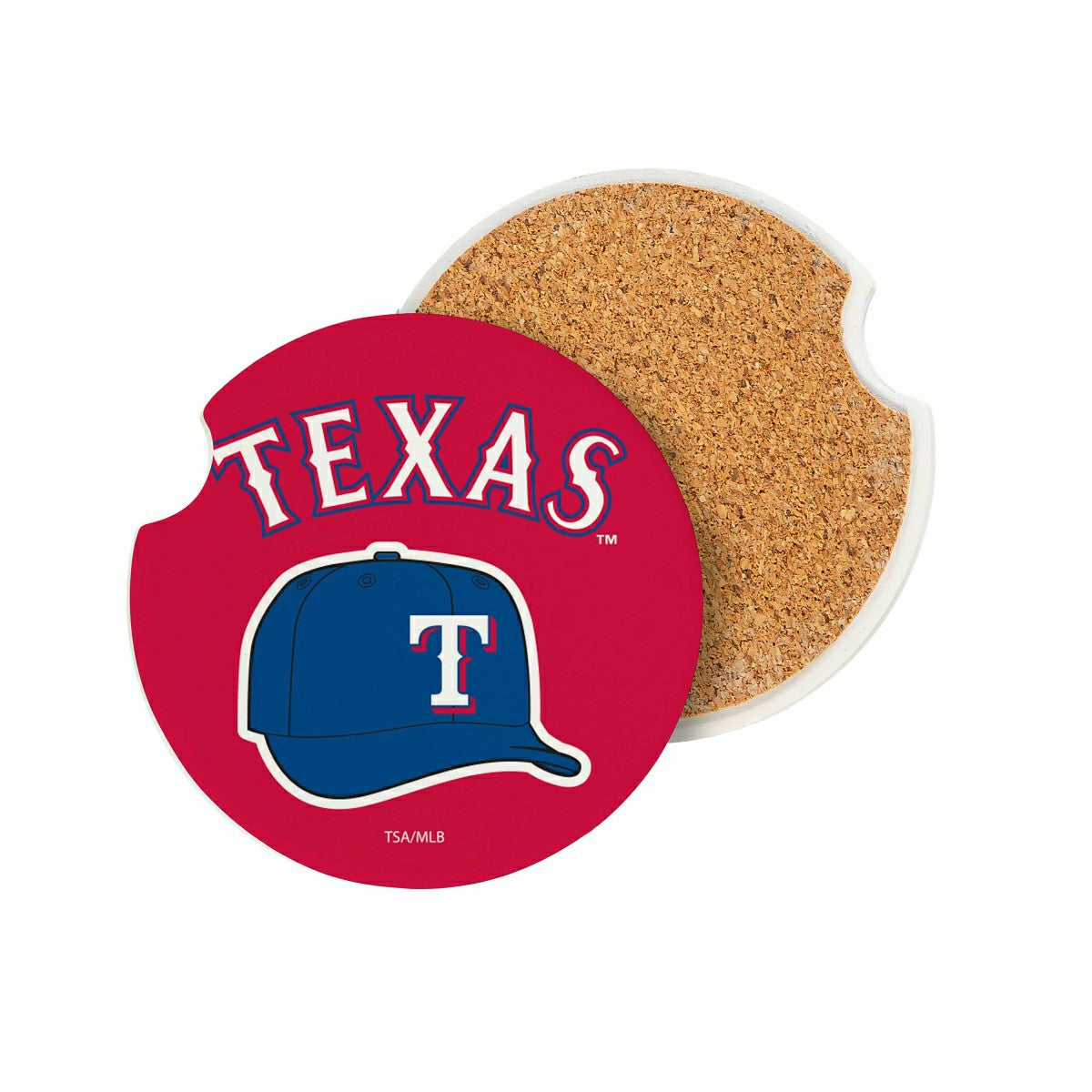 Texas Rangers Car Coaster Set, 2pc, MLB, Home