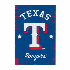 Texas Rangers Wood Wall Sign, 16x24, MLB, Home