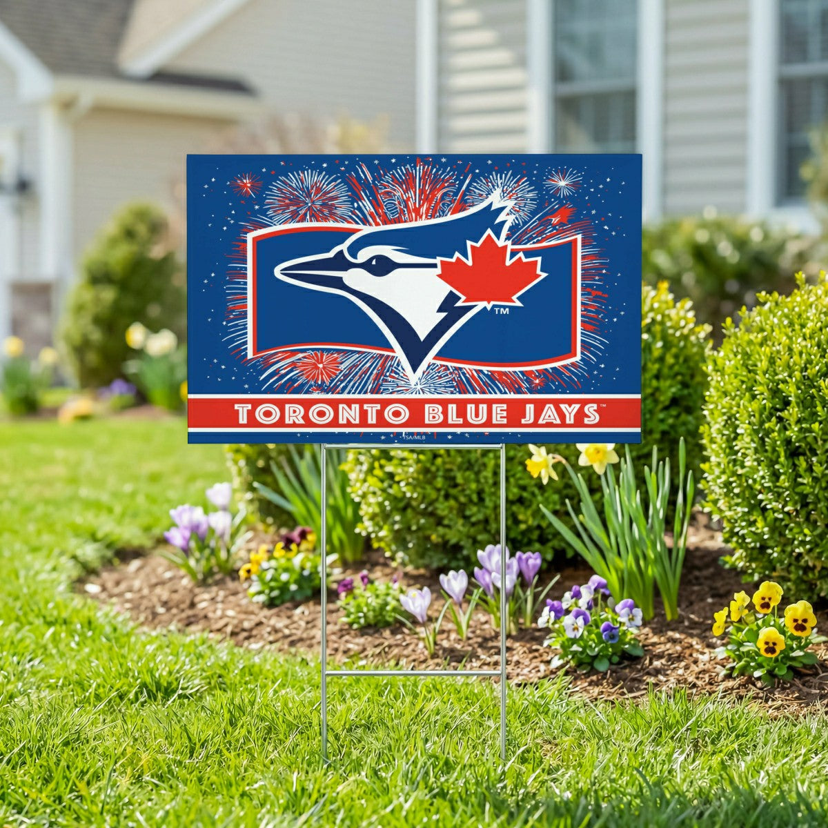 Toronto Blue Jays Yard Sign, Patriotic, MLB, Home