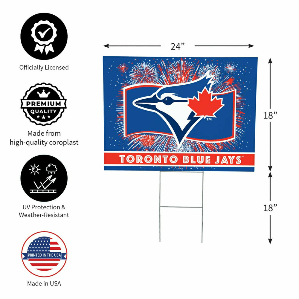 Toronto Blue Jays Yard Sign, Patriotic, MLB, Home