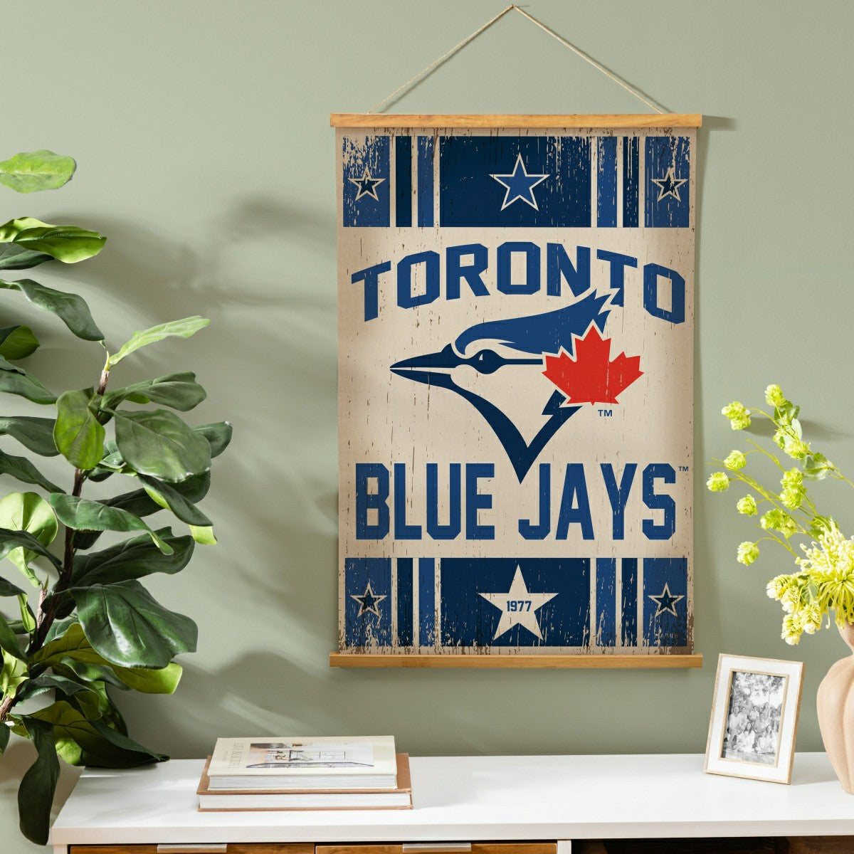 Toronto Blue Jays, Canvas Wall Tapestry, Medium, 36x24, MLB, Home