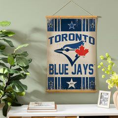 Toronto Blue Jays, Canvas Wall Tapestry, Medium, 36x24, MLB, Home