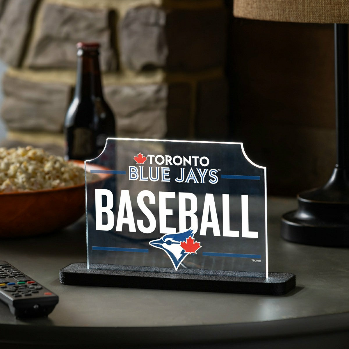 Toronto Blue Jays Baseball Rectangle Desklite LED Decor, MLB, Home