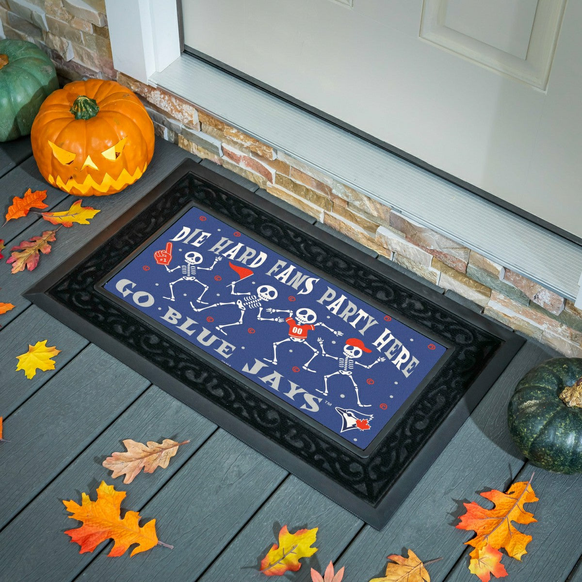 Toronto Blue Jays Flocked Coir Halloween Sassafras Switch Mat, 22"x10", MLB
