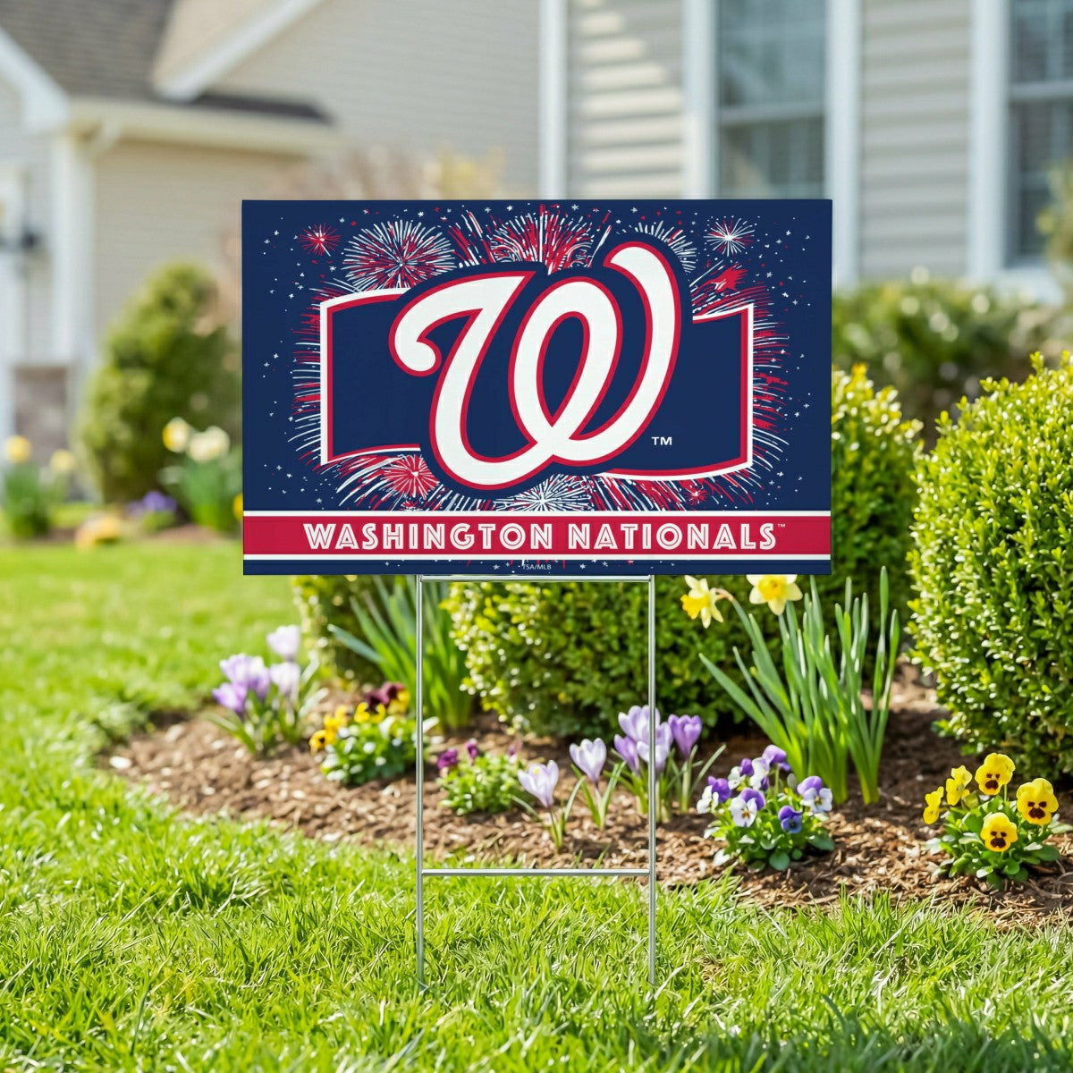 Washington Nationals Yard Sign, Patriotic, MLB, Home