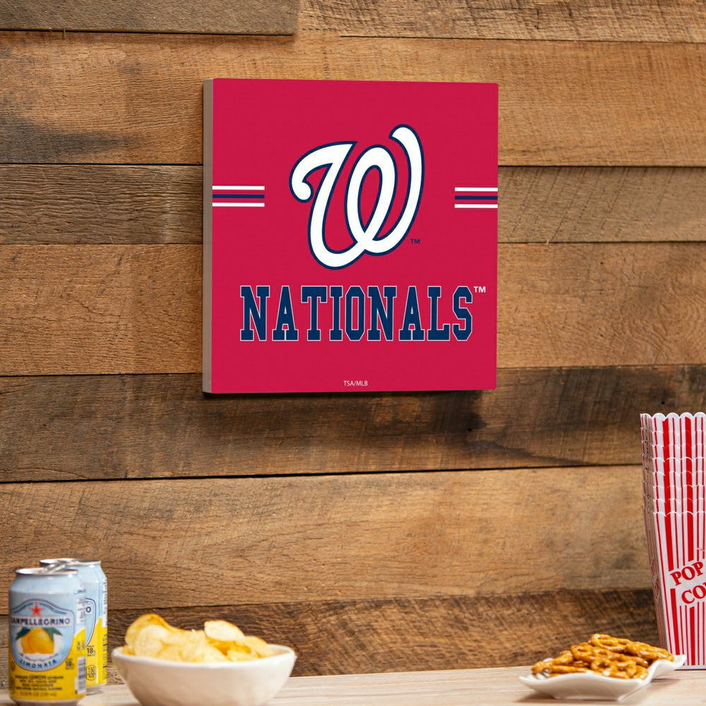 Washington Nationals Wood Wall Sign, 12x12, MLB, Home