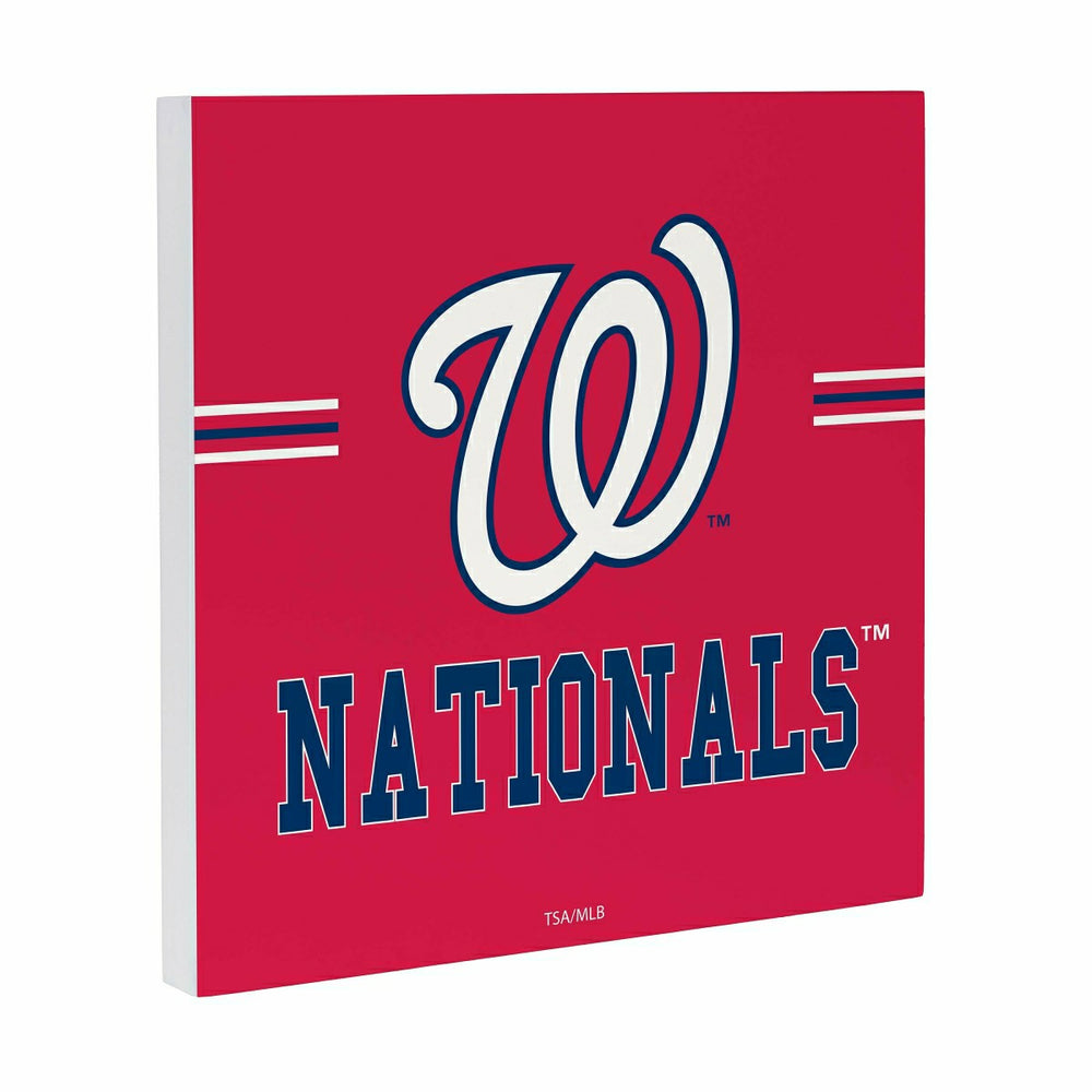 Washington Nationals Wood Wall Sign, 12x12, MLB, Home