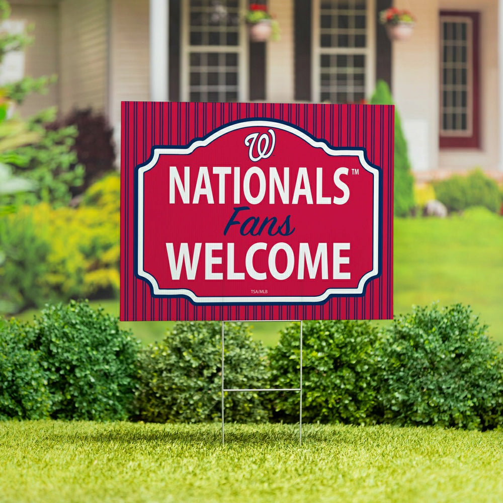Washington Nationals Coroplast Yard Sign, "Fans Welcome", MLB, Home