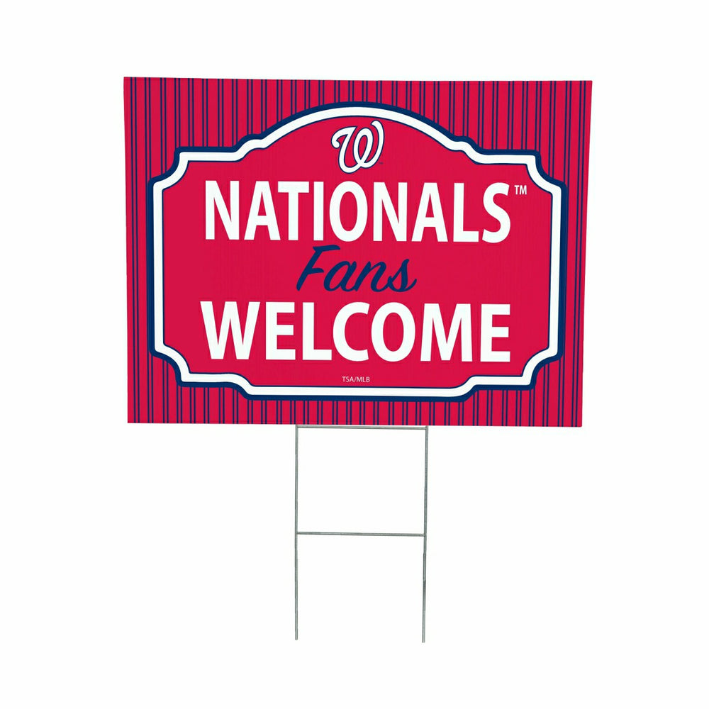 Washington Nationals Coroplast Yard Sign, "Fans Welcome", MLB, Home