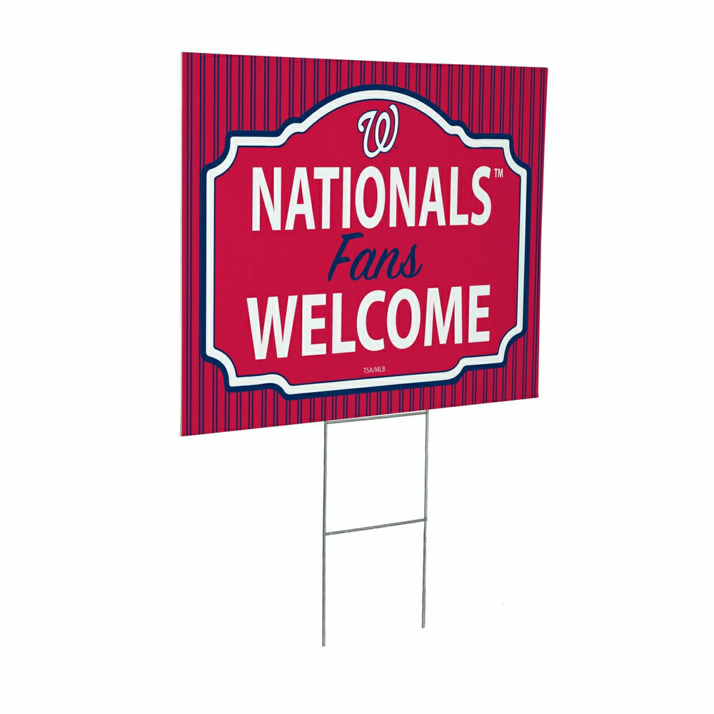 Washington Nationals Coroplast Yard Sign, "Fans Welcome", MLB, Home