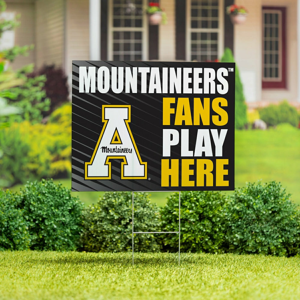 Appalachian State University Coroplast Yard Sign "Fans Play Here", Collegiate, Home