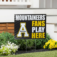 Appalachian State University Coroplast Yard Sign "Fans Play Here", Collegiate, Home