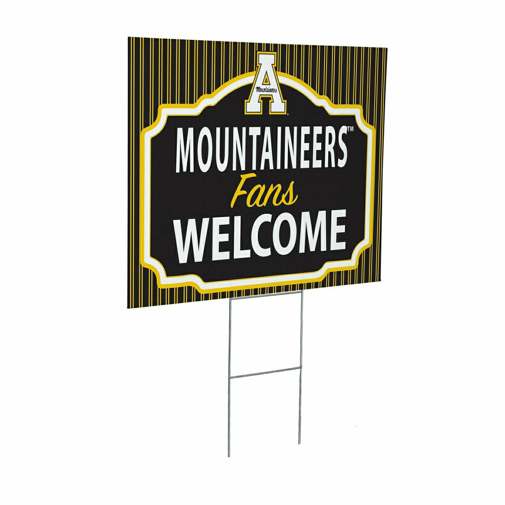 Appalachian State University Coroplast Yard Sign, "Fans Welcome", Collegiate, Home