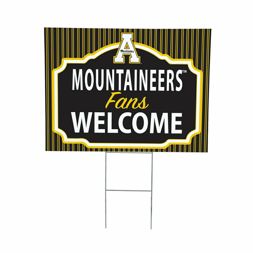 Appalachian State University Coroplast Yard Sign, "Fans Welcome", Collegiate, Home