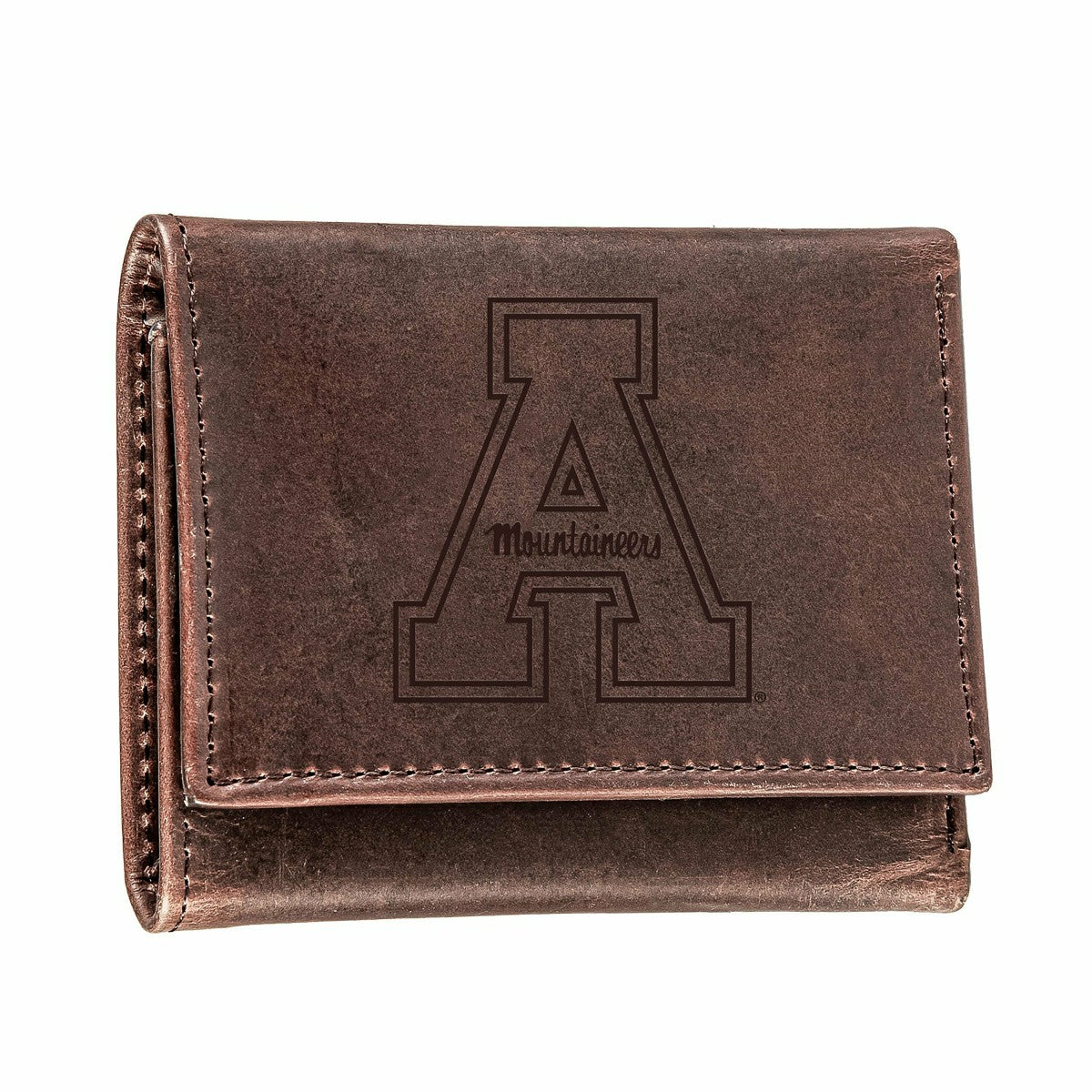 Appalachian State University, Tri-Fold Wallet, Brown, CH, 100% Genuine, Collegiate, Home