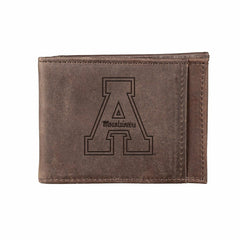 Front Pocket Wallet w/ RFID Blocking, Appalachian State, Brown, Collegiate, Home