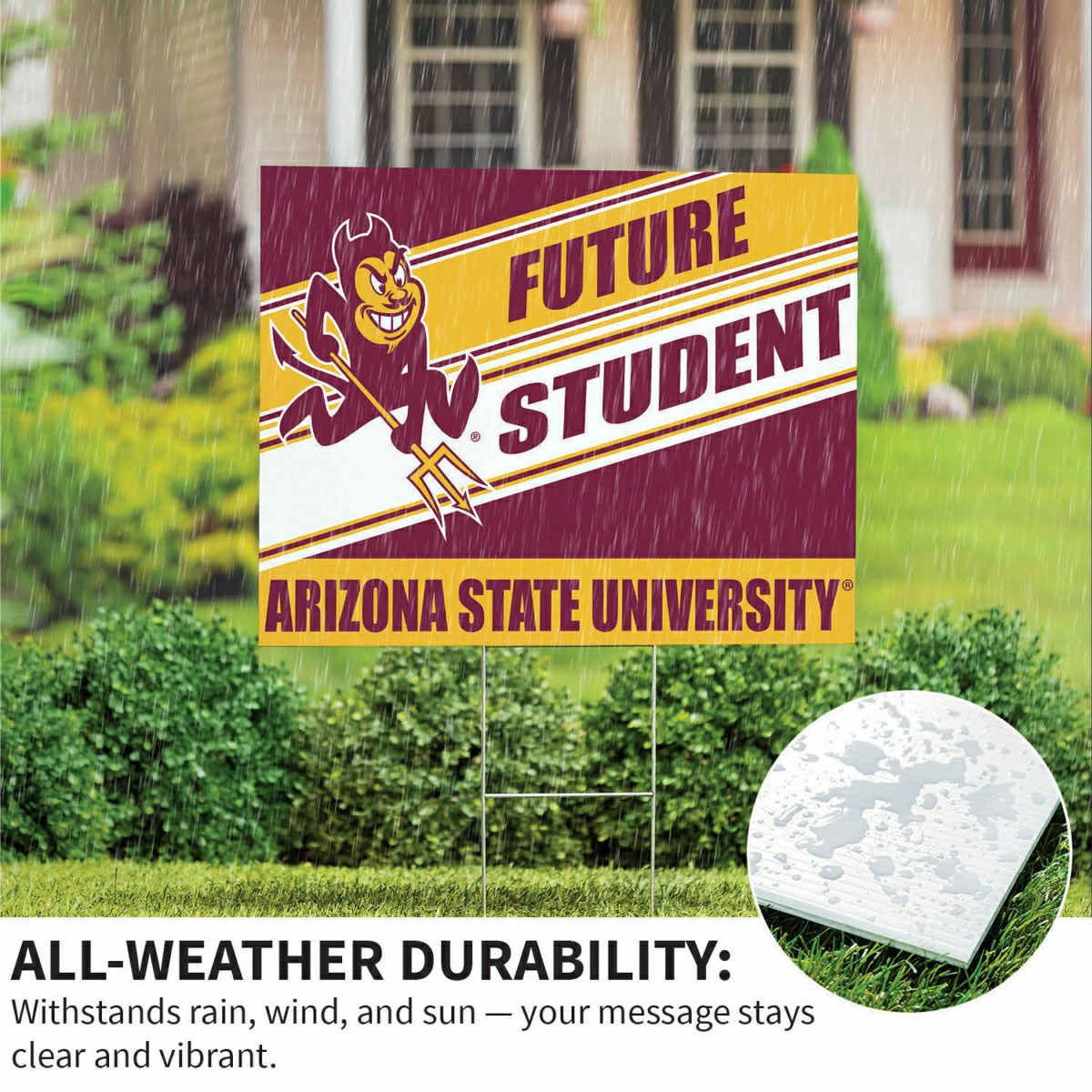 Arizona State University Coroplast Yard Sign, Future Student, Collegiate, Home