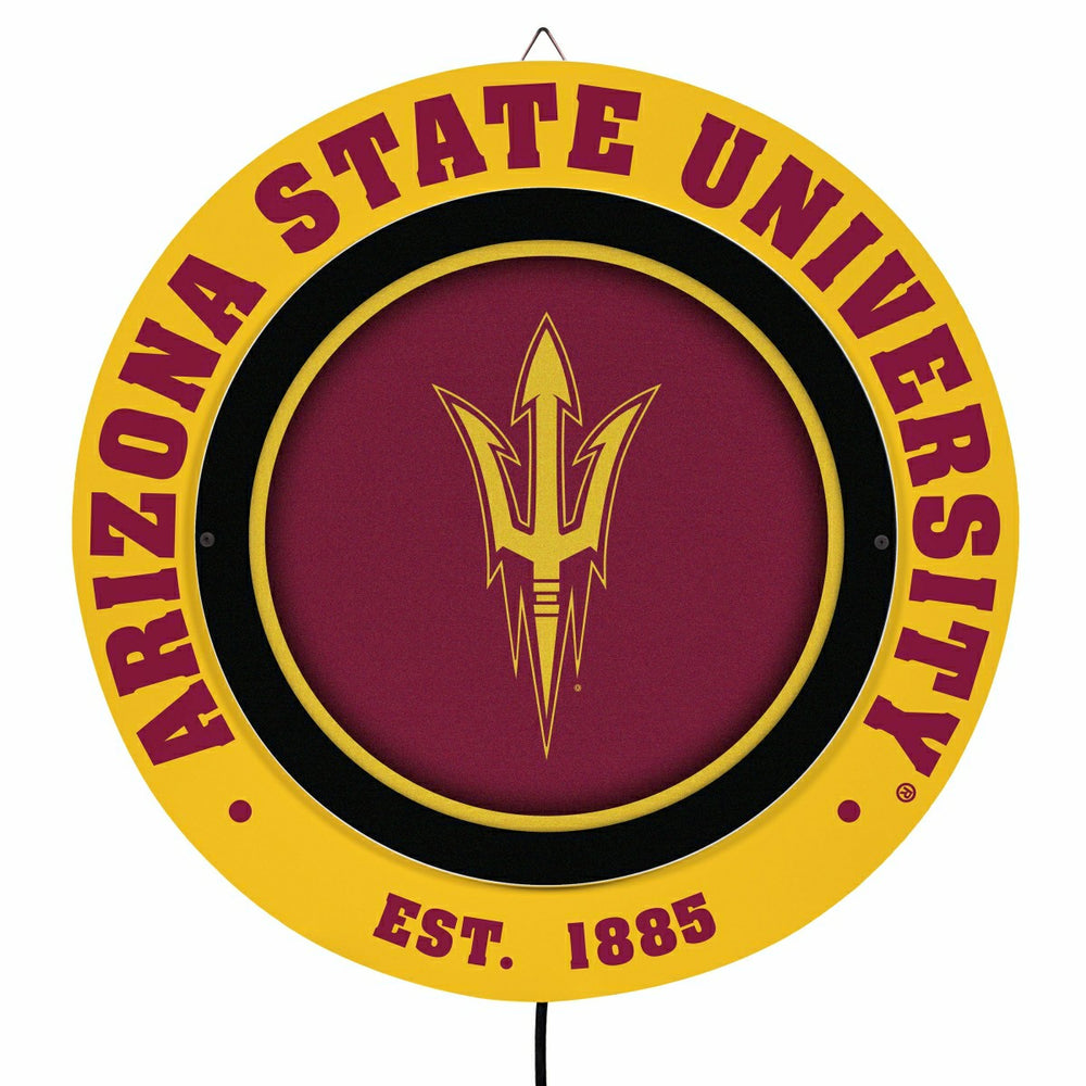 Arizona State University, Metal Lite, Round, Collegiate
