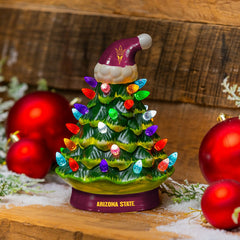 Arizona State University 8" LED Ceramic Christmas Tree, Collegiate, Home