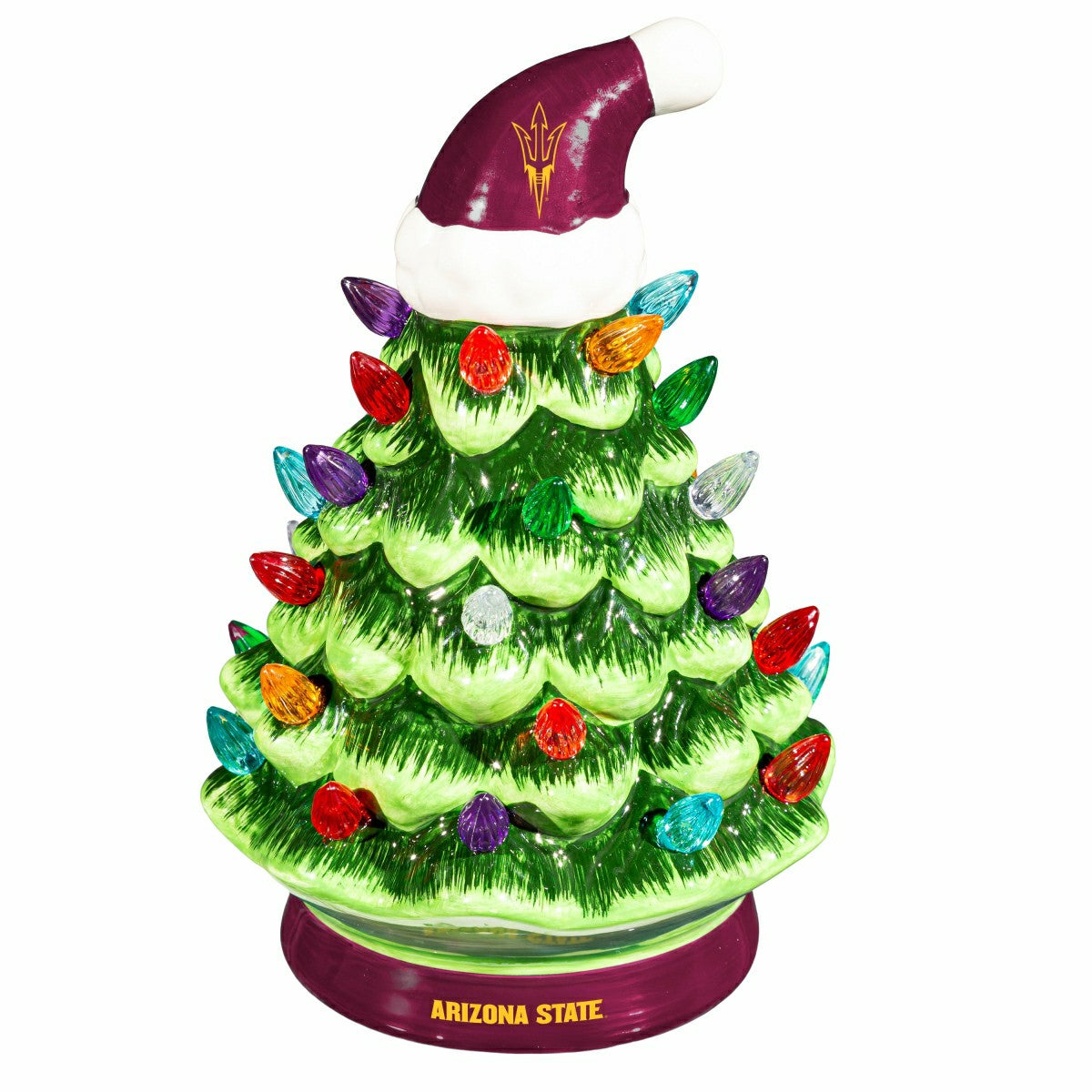 Arizona State University 8" LED Ceramic Christmas Tree, Collegiate, Home