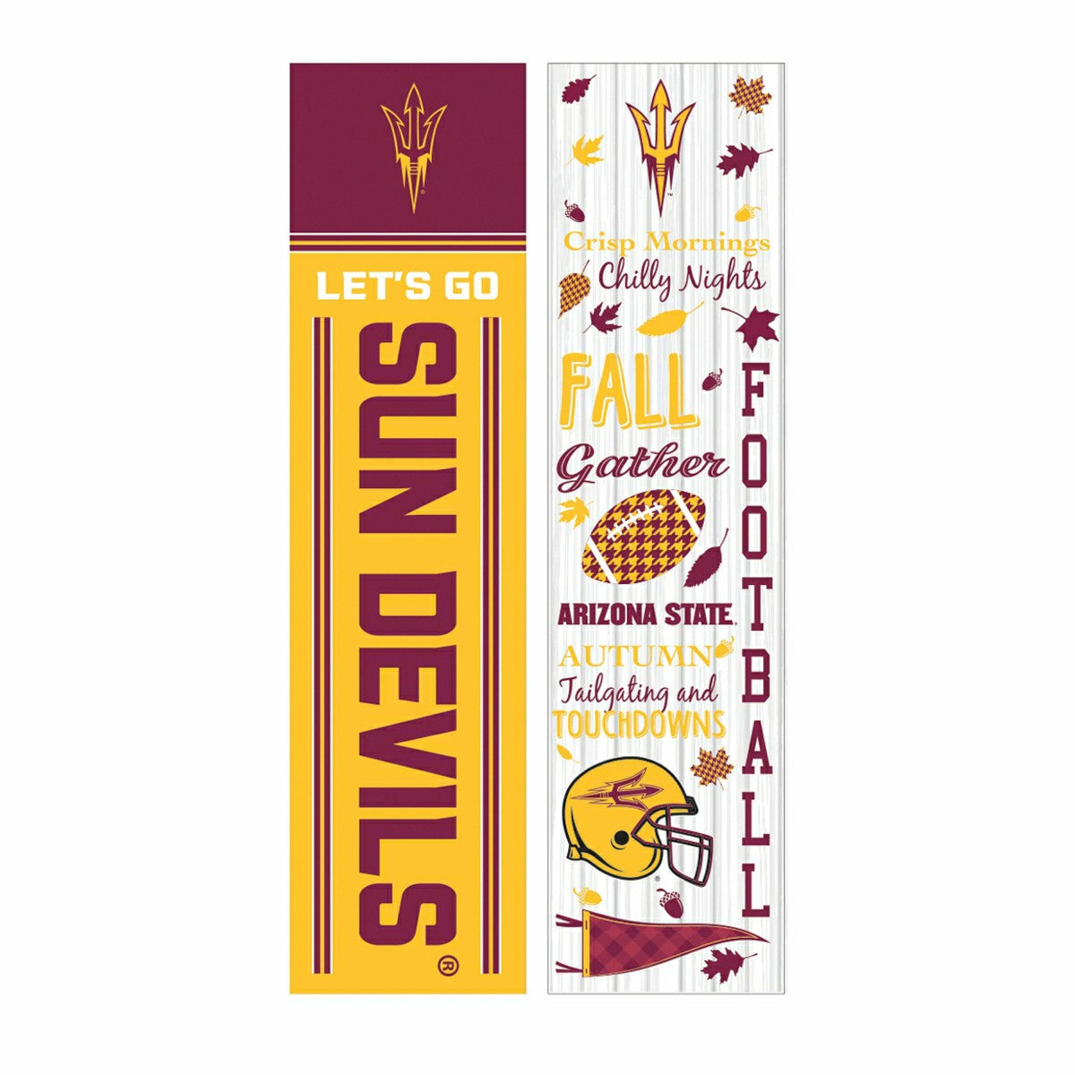 Arizona State University 46" Double Sided Leaner, Fall Seasonal, Collegiate, Home