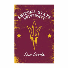 Arizona State University Wood Wall Sign, 16x24, Collegiate, Home