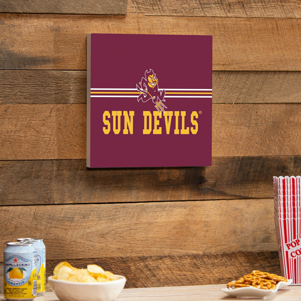Arizona State University Wood Wall Sign, 12x12, Collegiate, Home